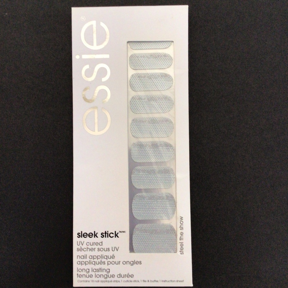 ESSIE SILVER METALLIC NAIL APPLIQUÉS NWT